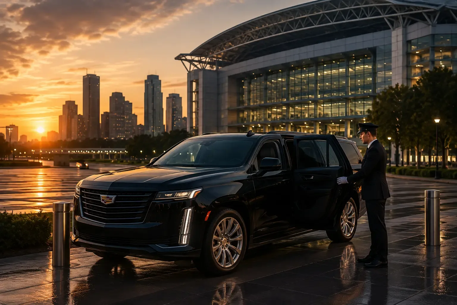 World Cup Transportation Houston FIFA 2026 luxury limo chauffeur NRG Stadium arrival