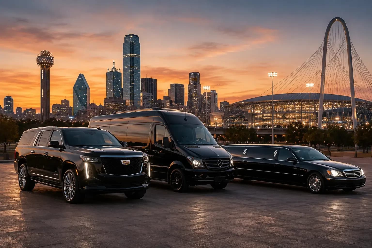 luxury World Cup transportation SUV Sprinter van limousine FIFA 2026 Houston Dallas MG Luxury Limo
