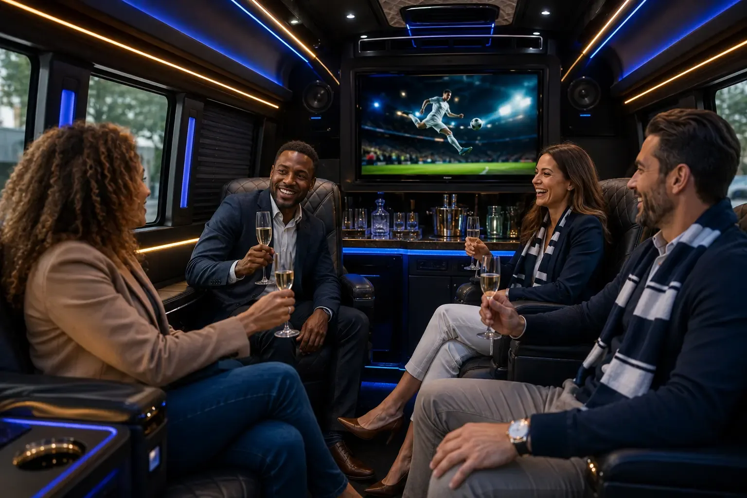 Sprinter van Houston limousine service Dallas VIP group transportation FIFA World Cup 2026 MG Luxury Limo