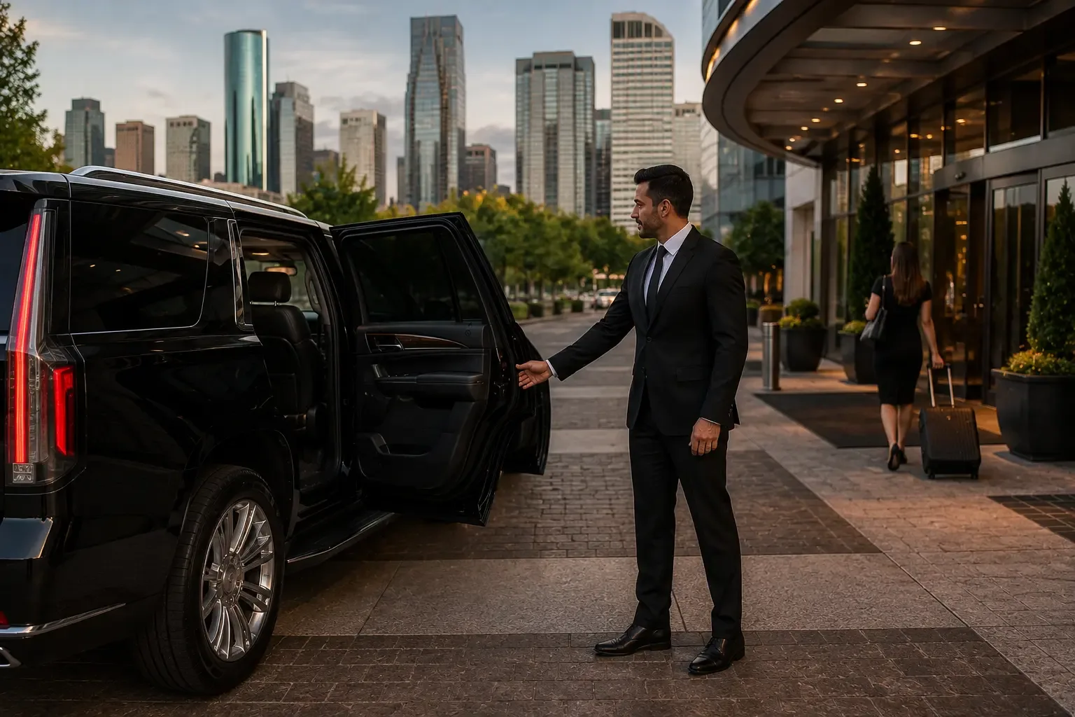Professional chauffeur service Houston MG Luxury Limo luxury sedan SUV