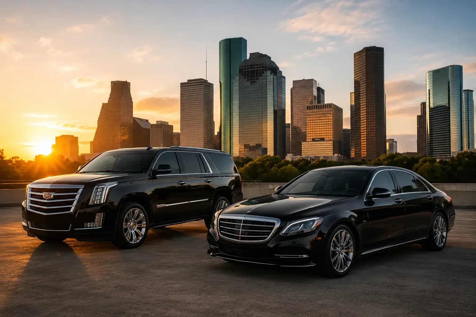 Houston luxury car service MG Luxury Limo sedan SUV